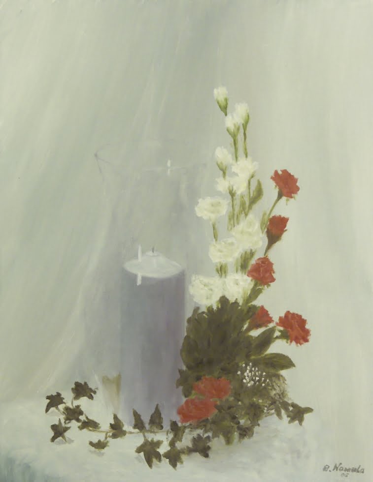 kompozycja ze świecą